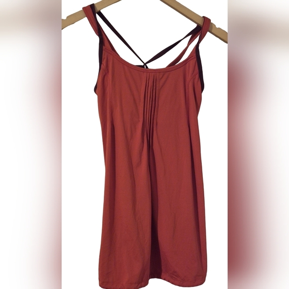 Lole Red Tank Top with Spaghetti Straps and V-Neckline - Picture 1 of 4